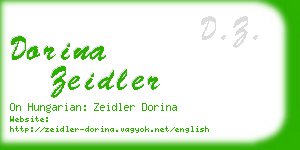 dorina zeidler business card